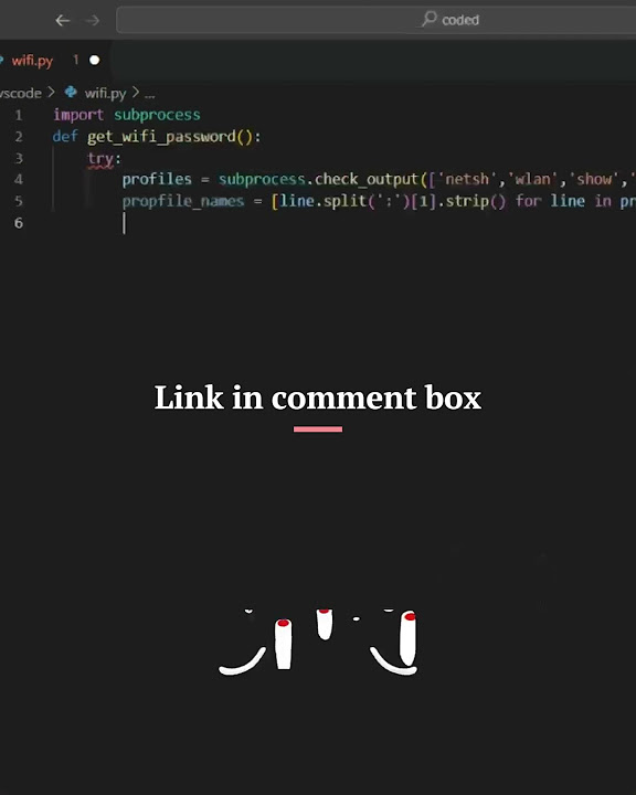get wifi password using python - YouTube