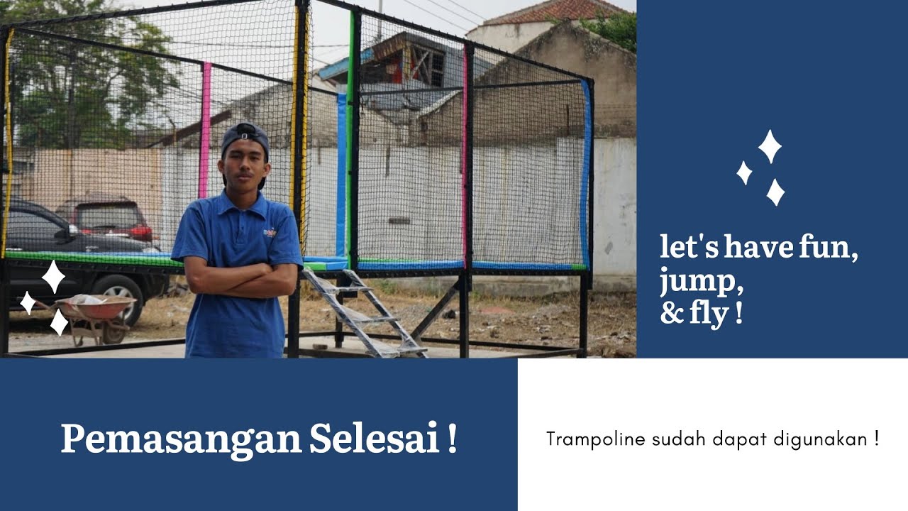 Tutorial Pemasangan Trampoline Kotak Boulder | Cara Pasang Trampoline Kotak | Jual Trampoline Kotak