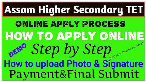 Assam Higher Secondary TET 2020|How to Apply Online|Step by step|Demo Videos|Complete Process|HSTET|