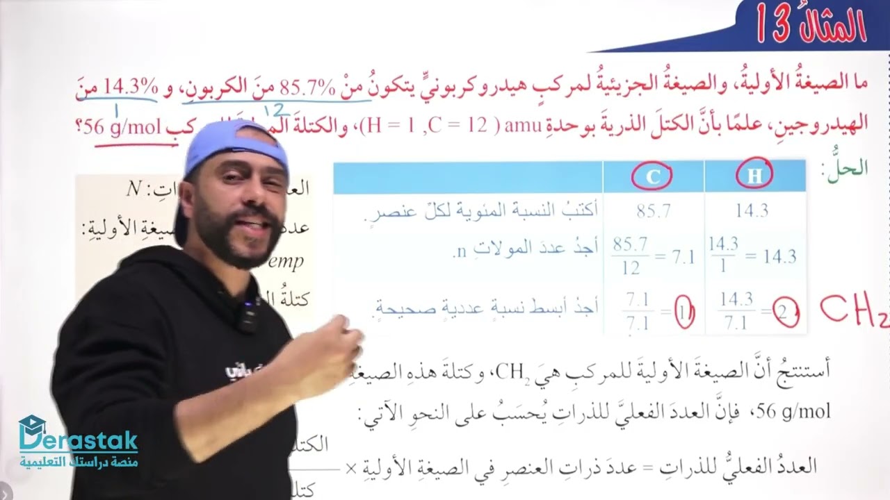 كيمياء العاشر الفصل2 الصيغة الأولية والجزيئية #الخيميائي #اكرم_الاحمد