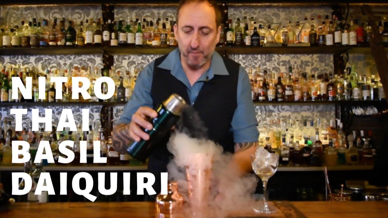 Liquid Nitrogen Cocktails-- Nitro Thai Basil Daiquiri, Let's Talk Drinks