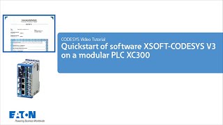 Quickstart of XSOFT-CODESYS V3 software on a modular PLC XC300 screenshot 1
