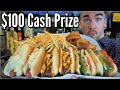 $100 CHICAGO HOTDOG CHALLENGE | In Chicago Illinois! | Chicago Dog Challenge | Man Vs Food