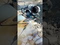 Excavator blade crack welding.