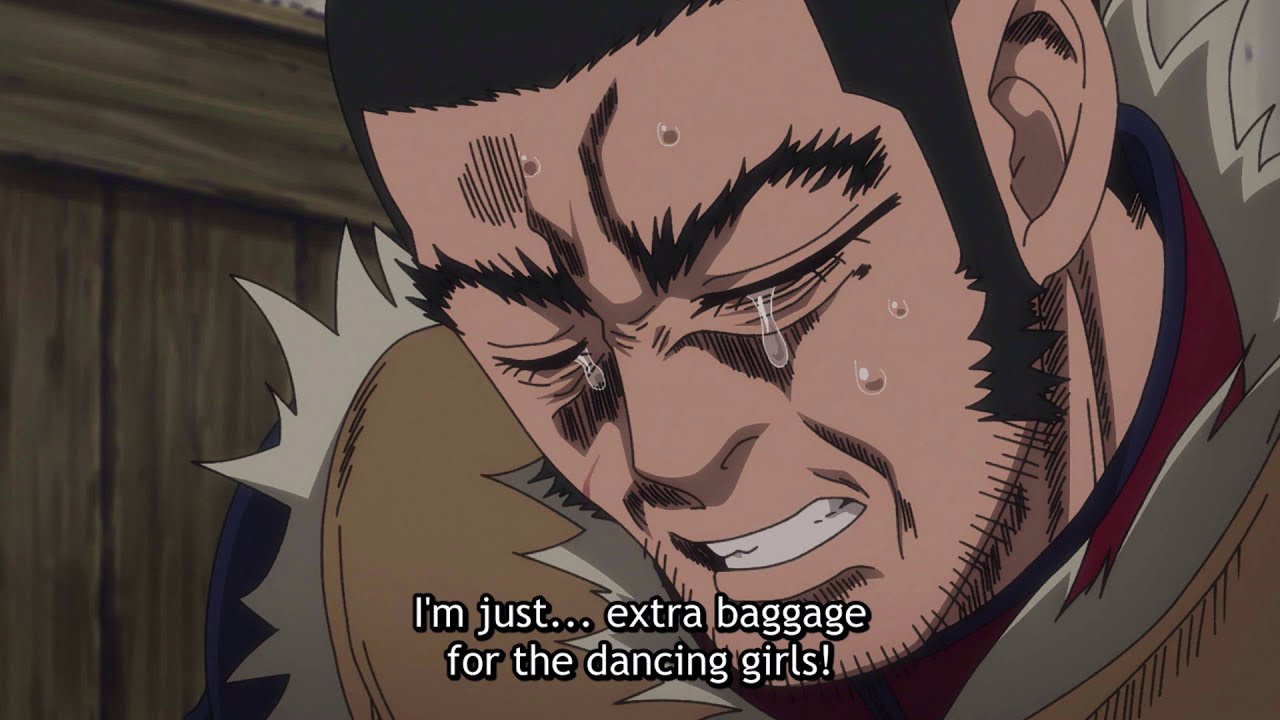 Golden Kamuy Funny Scene: Tanigaki tries to become a dancer and cries - YouTube