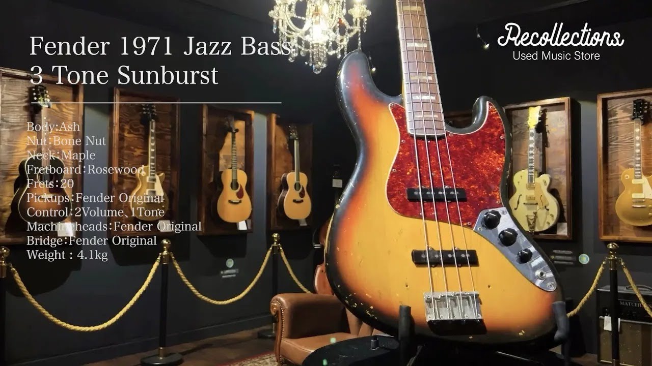 Fender 1971 Jazz Bass ビンテージベース 買取紹介 - YouTube