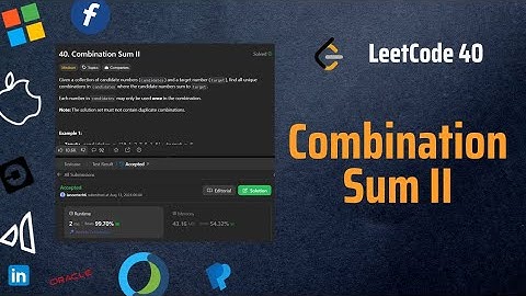 ✅ Combination Sum II - LeetCode 40 - Union Find - Optimized - Explained in Detail