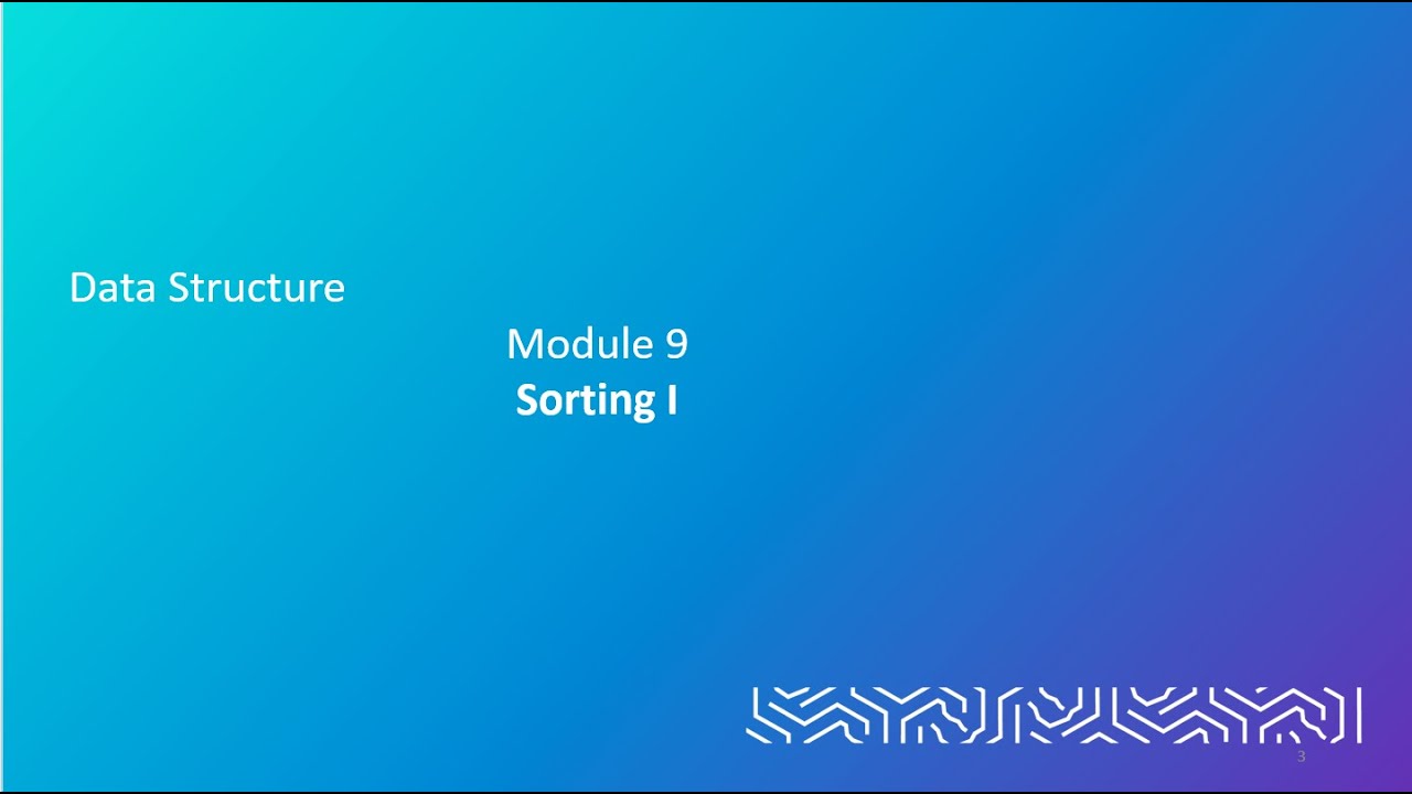 IT245 - CS240 - DS240 Module 9: Sorting I - YouTube