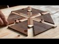 Ingenious woodworking with linked pieces of wood  3d table design attracts all eyes