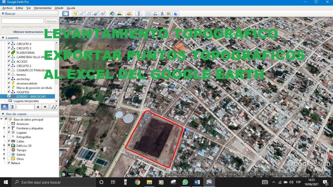 COMO EXPORTAR PUNTOS TOPOGRÁFICOS (UTM) DE GOOGLE EARTH A EXCEL, CIVIL