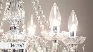 Laine 6 Light Bathroom Chandelier - Chrome | Litecraft - Lighting Your Home