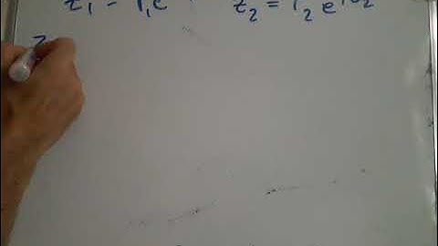 Product and quotient of complex numbers in polar form