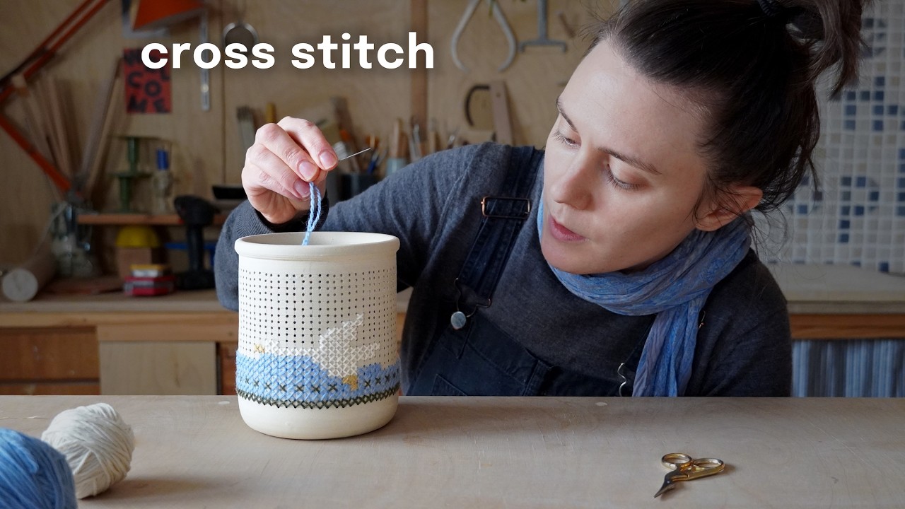 Can I make embroidered pottery?