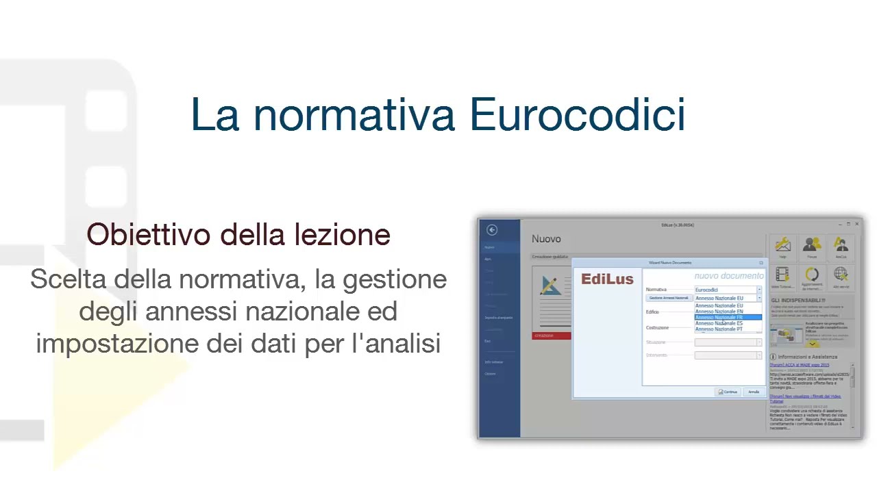 Tutorial EdiLus – La normativa Eurocodici – ACCA software
