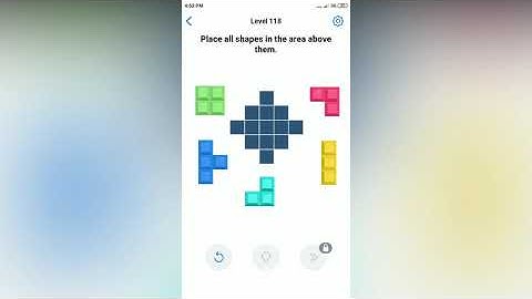 Easy Game - Place all shapes in the area above them - Level 118 solution