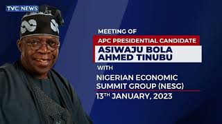 Full Video | Tinubu Meets Nigerian Economic Summit Group, Promises Private Sector-Driven Economy