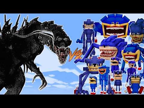 SUITNATION GODZILLA vs All SHIN SONIC PHASES | MINECRAFT PE BATTLE