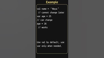 Variables in Kotlin: val vs var