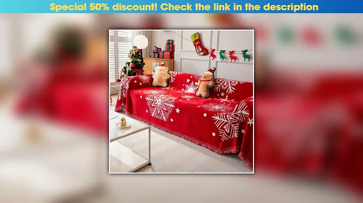 Deal Red Christmas Blanket Sofa Cover Four Seasons Universal Sofa Cover Multifunctional Blanket Chr