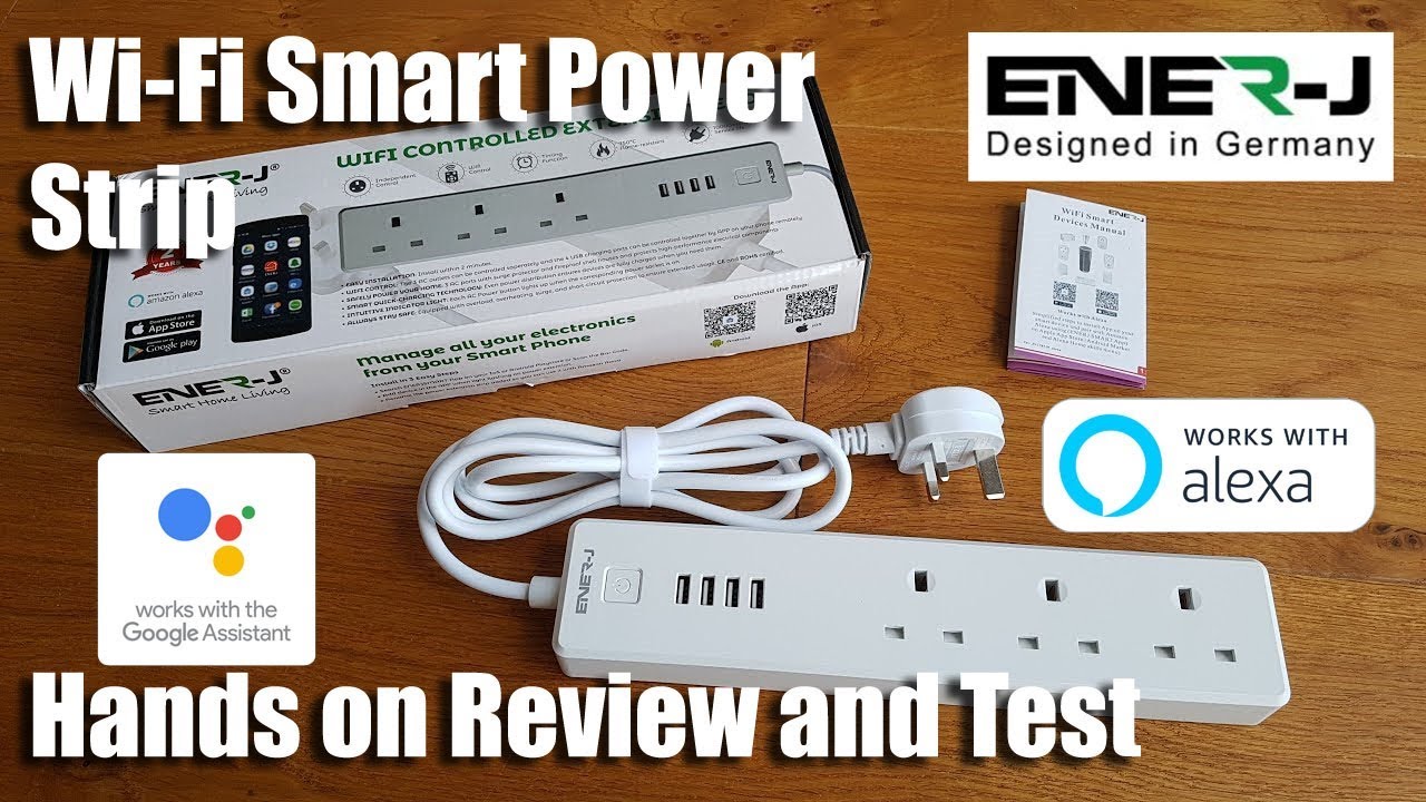 Smart WiFi Double Socket With USB by ENER-J Unboxing and Setup works with  Alexa / Google 