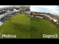 Quadcopter Mobius vs Gopro Hero3 Side by Side comparison Aerial Video 350QX