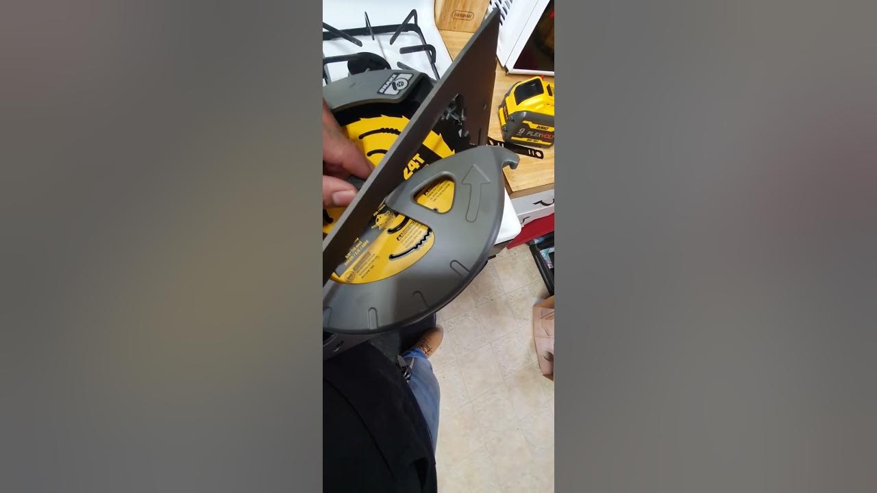 how to put blade on DeWalt circular saw. YouTube