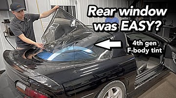 Camaro gets tinted! Rear glass was easy? - 4th Gen window tint - HUGE difference