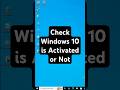 How to Check Windows 10 is Activated or Not