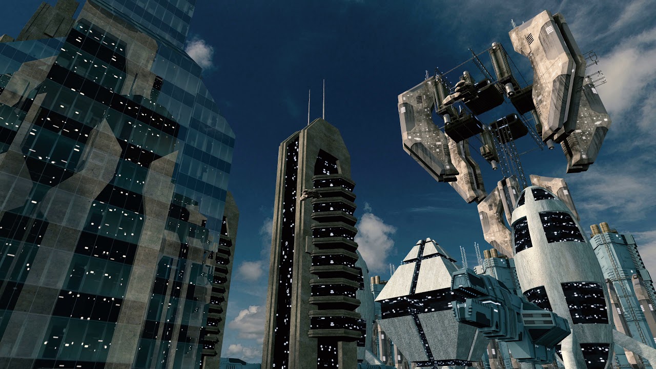 digi24 - animated futuristic scifi city