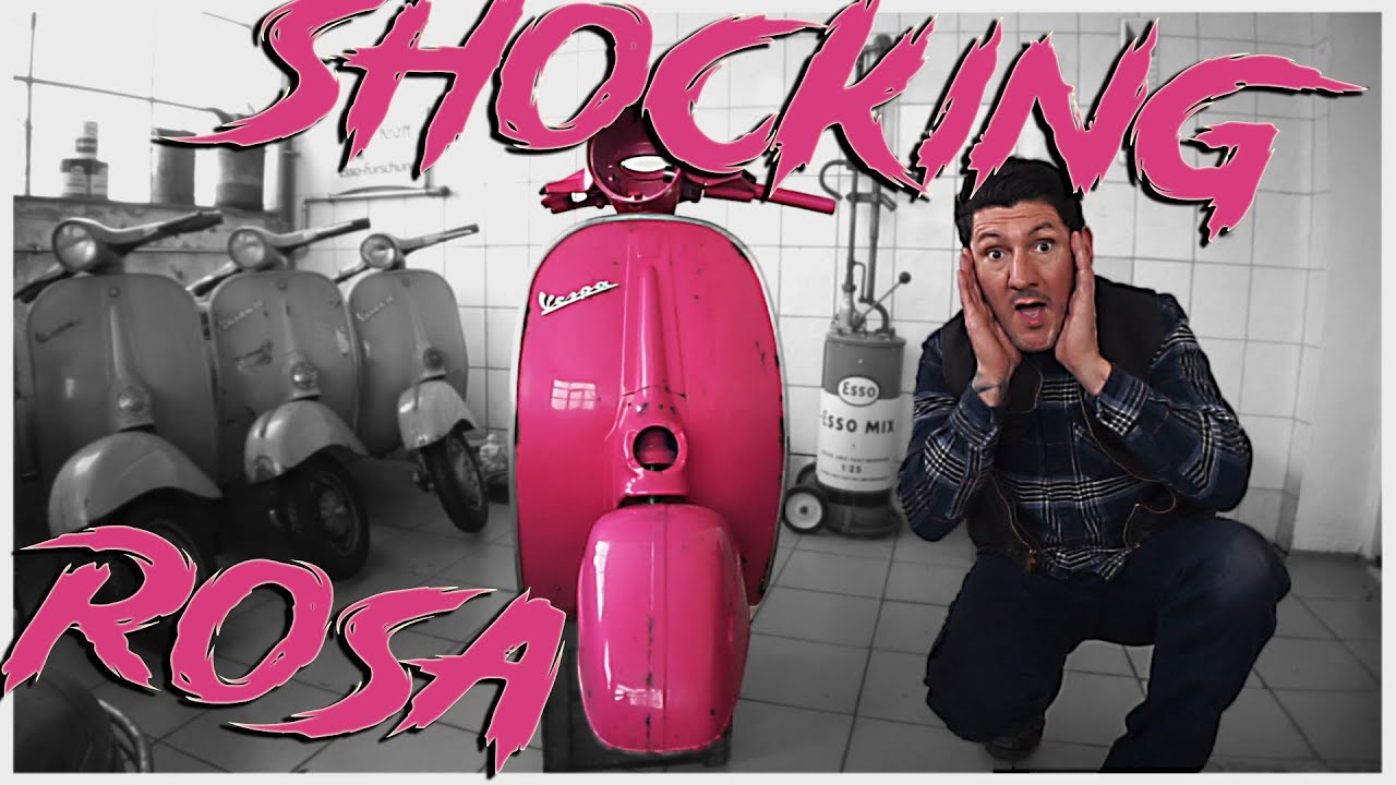 Vespa Supersprint Replika SS90 | MEGA Patinalackierung Karosseriearbeiten  in shocking rosa |