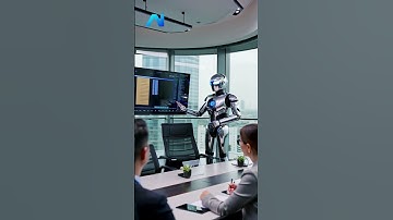Robot Boss Takes Charge of Boardroom Meeting! | #AI #Robotics #YouTubeShorts