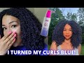 So... I Turned My Curls Blue 👀 | Does The Color Stain? Is It Worth It?! Demo + Review!