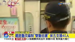 鐵路警改編制雙警巡邏 保五支援40人│中視新聞 20190705