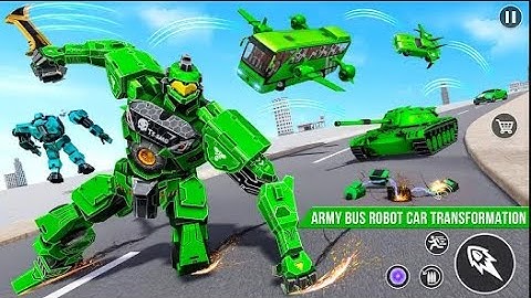 Army Bus Robot Car 3D Game - Robot Game - Android GamePlay | Walk through a Game