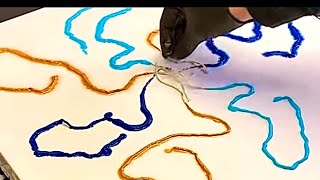 1,2,3,4,5 6,7,8 Strings @ 1nce! Wigglz Art Fluid Painting with Acrylics for Beginners! Must See!! Net Worth