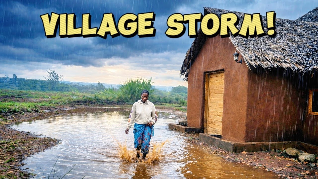 🌧️ Heavy Rain in the Village: Experiencing a Massive African Storm