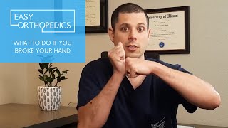 What to do if you broke your hand