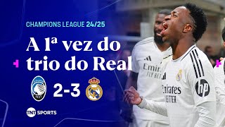 Thumbnail for VINI JR, MBAPPÉ E BELLINGHAM MARCAM JUNTOS E DEIXAM REAL MAIS TRANQUILO | ATALANTA 2X3 REAL MADRID