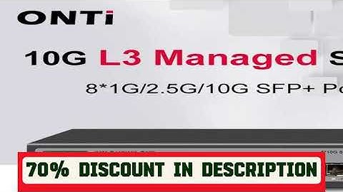 A must-have product! ONTi 8 10Gb SFP+ Ports L3 Managed Network Switch Support DHCP and Dynamic Rou