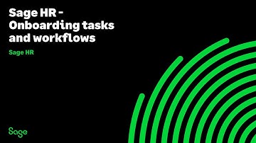 Sage HR - Onboarding tasks and workflows