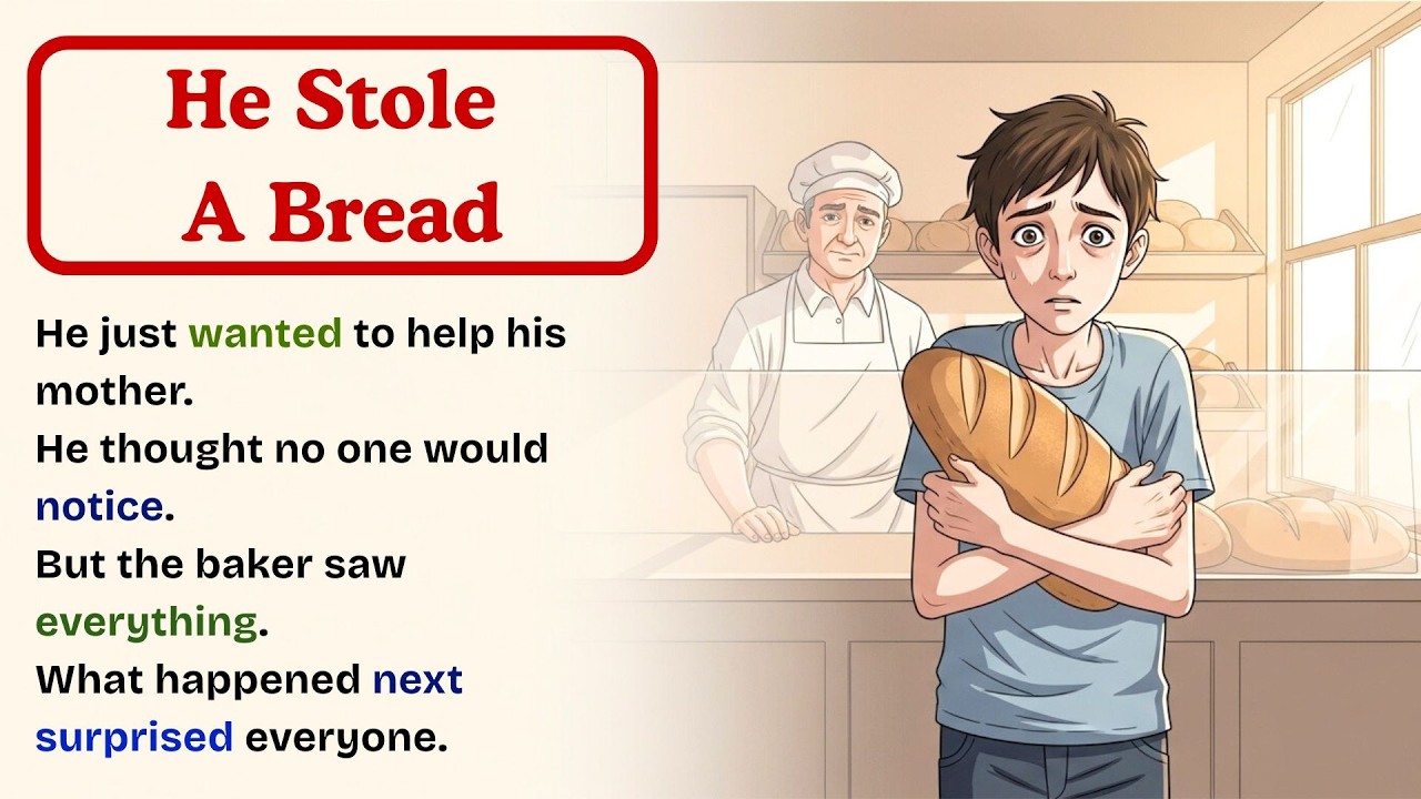 He Was Caught Stealing Bread | Learn English with Stories