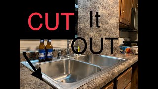 Kitchen Laminate Counter Cutting & Sink Hole