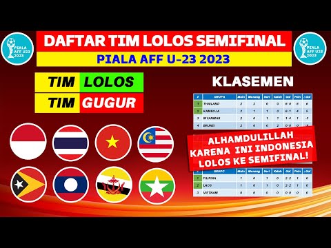 Daftar Negara Lolos Semifinal Piala AFF U 23 2023 - Jadwal Semifinal Piala AFF U 23 2023 - AFF U23