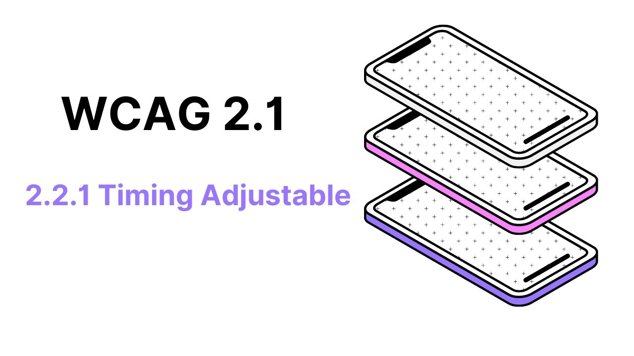 WCAG 2.1 Guideline 2.2.1 Timing Adjustable