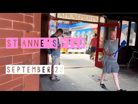 St Anne’s Pier Walk Tour | Lytham St Annes Lancashire North West England | Arcade Beach Seaside UK