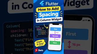How to Add Spacing in Flutter Column Widget #Flutter