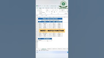INDEX + MATCH FUNCTION | How to Apply Index + Match Formula in Microsoft Excel ? 📊💻🔍 #exceltips