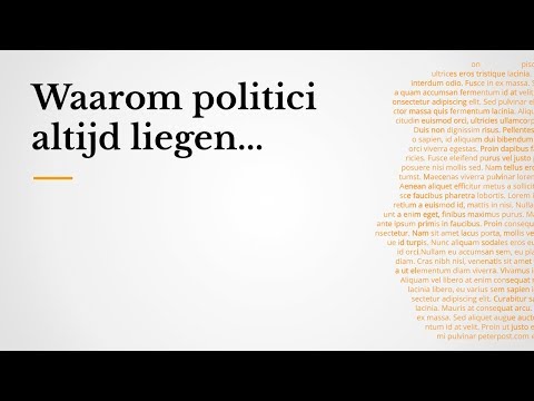 🎬 Waarom politici altijd liegen...