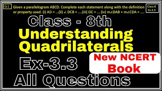 Class-8 Ex-3.3, Q1 to Q12 (Quadrilaterals) Chapter3 Math, New CBSE NCERT Book Syllabus 2023-24 screenshot 5