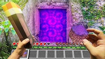 Minecraft in Real Life POV ~ Realistic Nether PORTAL Texture Pack RTX ON